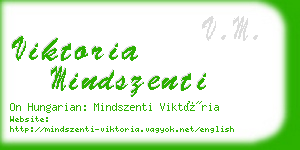 viktoria mindszenti business card